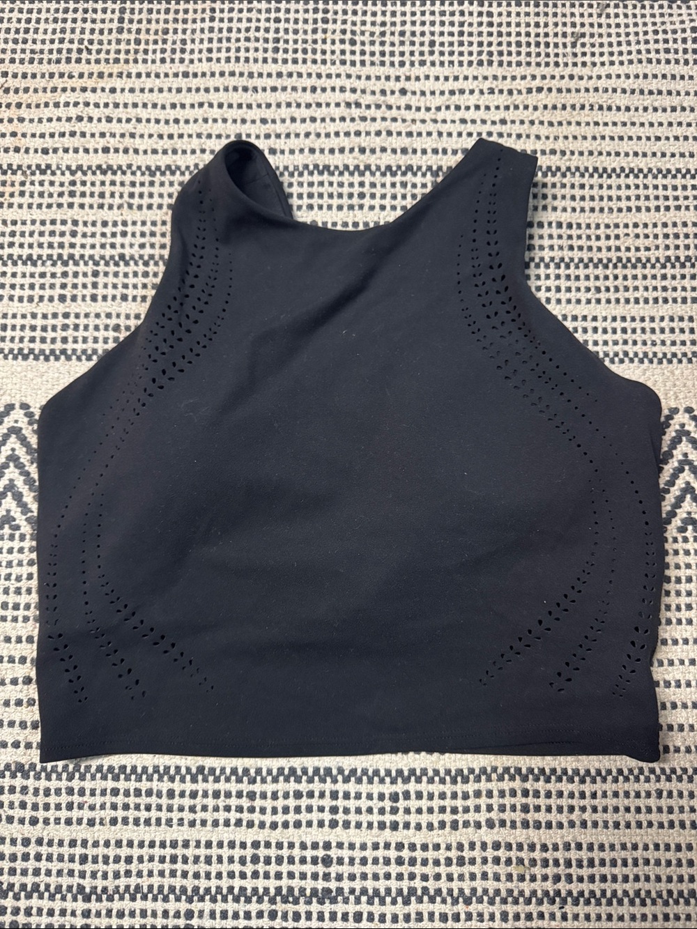 Black Sleeveless High-Neck Crop Top